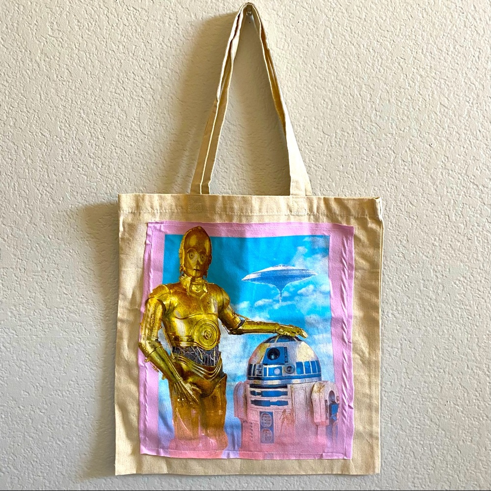 STAR WARS R2-D2 and C3PO Canvas Tote Bag